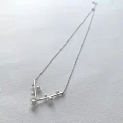 未使用⭐︎パールビーズとシルバーラインのネックレス