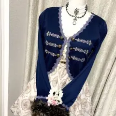 axes femme ナポレオンカーディガン　クラロリ　Y2K ネイビー　紺