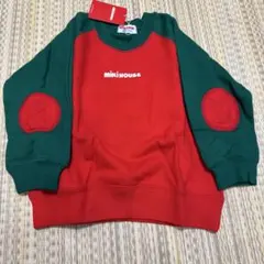 新品タグ付き　ミキハウス　バックロゴ　トレーナー　90