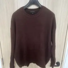 えんじ色 クルーネックニット Lサイズ BANANA REPUBLIC