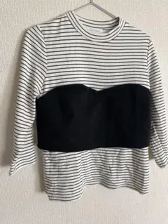 LOWRYS FARM　ローリーズファーム　 ストライプ柄長袖トップス