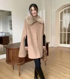 【未着用未使用】birthday bash Fur Collar Mantle