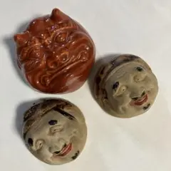古九谷焼　盃　ぐい飲み　表面お多福　裏面鬼面　骨董品 九谷焼 陶福作 ぐい呑み お猪口 六角形 - メルカリ