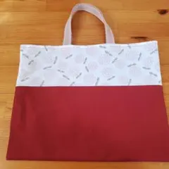 ハンドメイド　レッスン　花柄　ホワイト&レッド
