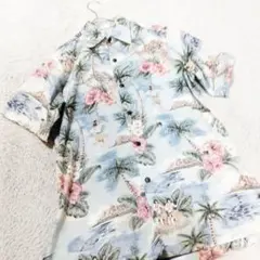 極美品★IOLANI　別注　アロハシヤツ　コラボ　ハワイ製 メンズXS　コットンのサムネイル
