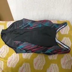 Y-95 レディース 競泳水着 練習 水着 ワンピース ブラック 系 XLサイズ