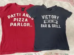 アバクロTシャツ2枚組（赤と紺）