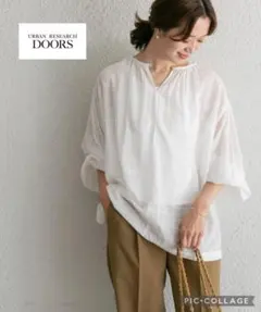アーバンリサーチ　URBANRESEARCH シャドウチェック ボイル ブラウスのサムネイル