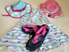 水着・サンハット・水遊び用シューズセット