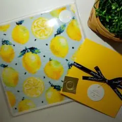 【FEILER フェイラー】 レモンドット柄 ハンカチ 新品 ギフト