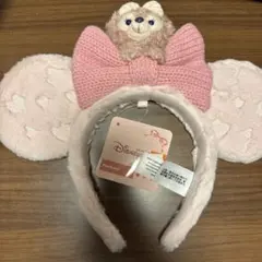 香港ディズニー　ミニーとシェリーメイ　ぬいぐるみリボンカチューシャ　S4