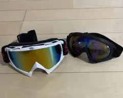 スキー　スノーボード　ゴーグル 多色レンズ 2個セット　ジャンク