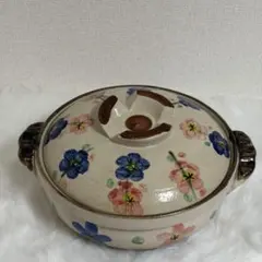 赤絵 花鳥 喰篭 藤山 木瓜 茶道具 蓋もの 菓子器 未使用 木箱付き
