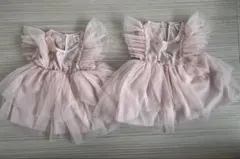 SHEIN ピンク フリル ベビードレス 3-6M