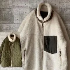 〈リバーシブルジャケット〉 もこもこジャンパー 人気カラー ゆったり