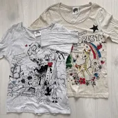 スカラー　scalar Tシャツ　長袖　薄手　動物　森　女の子　2点セットのサムネイル