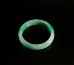 中古 翡翠 バングル 緑斑入り 玉腕輪 天然石風 CL0068 - メルカリ