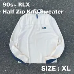 90s~ ラルフローレン RLX ハーフジップニット