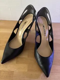 美品　DIANA ブラック ハイヒール　ダイアナ　レザー　23.5センチ