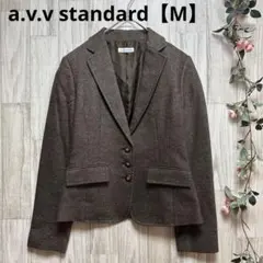 a.v.v standard テーラードジャケット　3つボタン【M】茶ブラウン