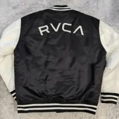 RVCA スタジャン ブラック/ホワイト ロゴ刺繍 Sサイズ - メルカリ