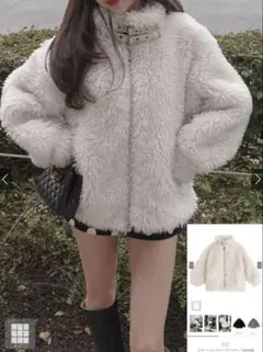 GRL スタンドネックシープジャケット[on338]