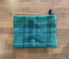 オーシャンパシフィック ネックウォーマー チェック柄 グリーン×ブラック