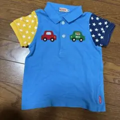 ミキハウス 車刺繍 Tシャツ 半袖ポロシャツ