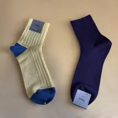 [新品•未使用]tabio タビオ　リブ編みソックス 2足セット