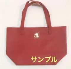 スヌーピー レザー調　トートバッグ　赤