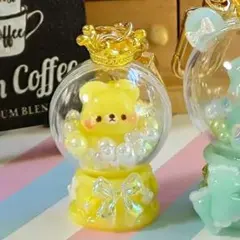 ミルキーイエロー　くまちゃん　ドーム　シャカシャカ　キーホルダー