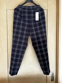 GU チェックパンツ ネイビー Sサイズ