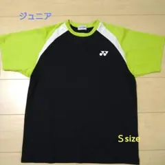 【美品】YONEX ラグランスリーブ Tシャツ S 黒/ライムグリーン