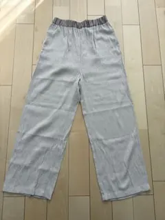 THE SHOP TK ペイズリー柄 ワイドパンツ テロテロ素材