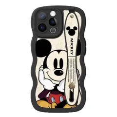 ミッキー スマホケース iPhone16 ケース カバー ハンドストラップ