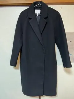 シンプル ブラック ロングコート XSサイズ