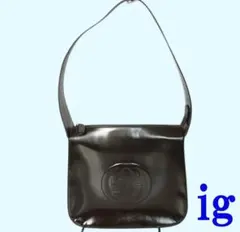 GUCCI グッチ エナメル ハンドバッグ ブラウン レディース ブランド