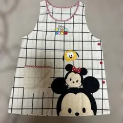 Disney Tsum Tsum チェック柄エプロン