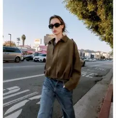 【新品】ZARA フェイクスエードジャケットのサムネイル