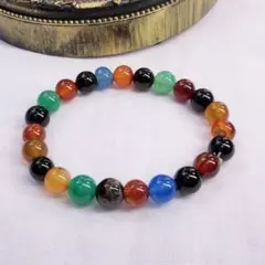 天然石 マルチカラー ブレスレット 瑪瑙 厄除け 浄化 開運 お守り