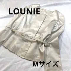 LOUNIE ぺプラム　比翼　ジャケット　ベージュ　レディース　サイズ38のサムネイル
