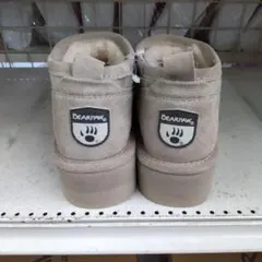 BEARPAW ベージュ 厚底ショートブーツ