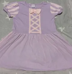 【お値下中】Disney Princess 半袖ワンピース レース 110 紫