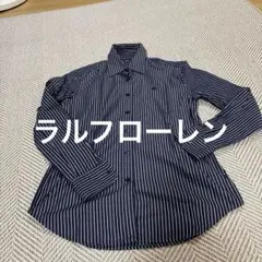 LAUREN RALPH LAUREN ストライプ 長袖シャツ ネイビーのサムネイル