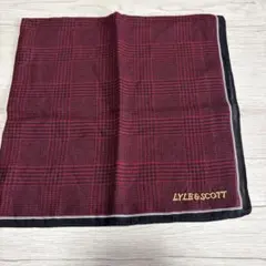 LYLE & SCOTT ハンカチ チェック柄 ボルドー レトロのサムネイル