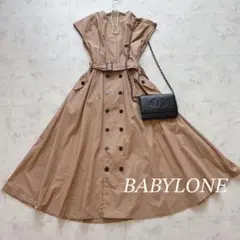 バビロン✨カシュクール　ロング　ワンピース　ベルト付き　トレンチワンピース