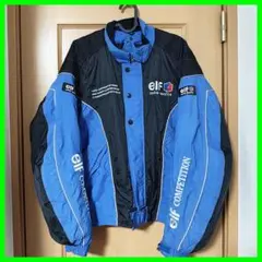 ☆elf☆ライダースジャケット☆エルフ☆肘,背中プロテクター☆ブルー☆LL☆