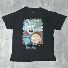 Rick and MORTY　良雰囲気　プリント　Tシャツ　半袖　黒　古着