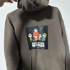 フード付きブラウンパーカー　スヌーピー　スヌーピ　ビックパーカー