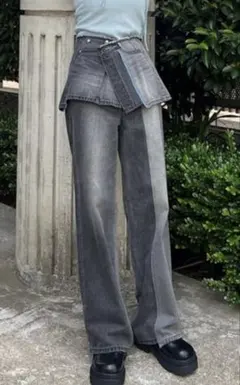Ameri Vintage】REMAKE DENIM CHINO SKIRT - メルカリ